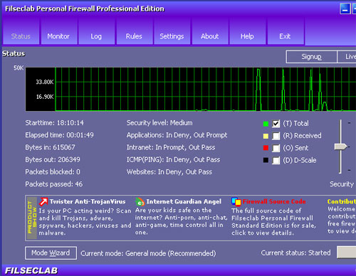 Filseclab Personal Firewall Professional Edition
