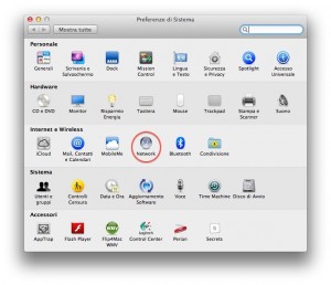 Immagine del pannello Preferenze di Sistema di Mac OS X