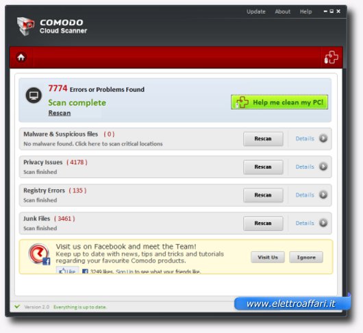 Immagine dell'antivirus Comodo Cloud Scanner