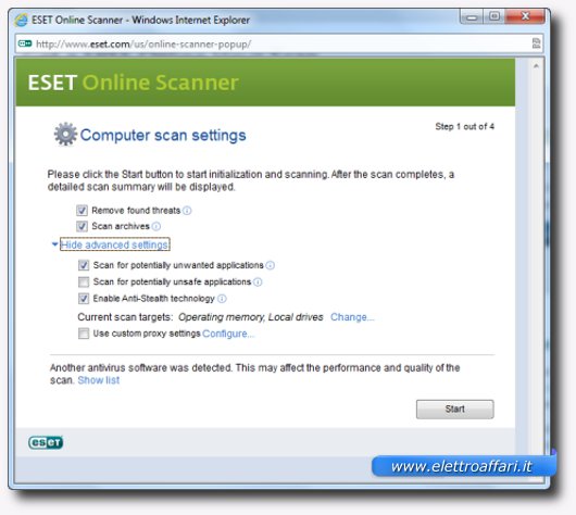Immagine dell'antivirus online ESET Free Online Scanner