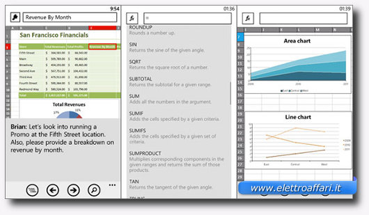 Immagine dell'applicazione Microsoft Excel Mobile