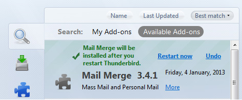 Immagine del download del plugin Mail Merge