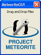 Interfaccia grafica del programma Meteorite