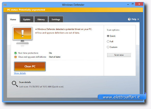 Immagine dell'antivirus gratis Microsoft Security Essentials
