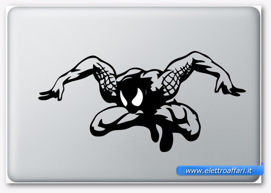 Immagine dell'adesivo Spider-Man per MacBook