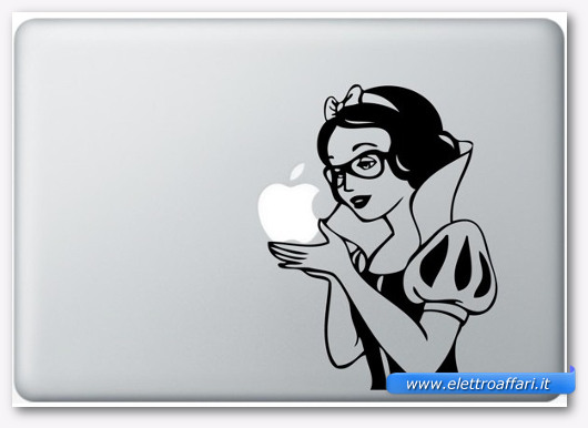 Immagine dell'adesivo Biancaneve Hipster per MacBook