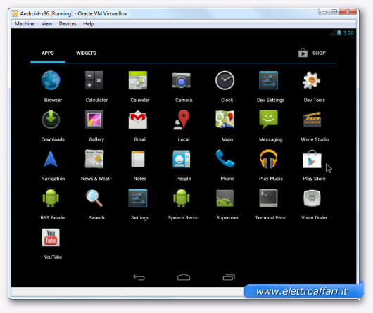 Schermata di Android-x86