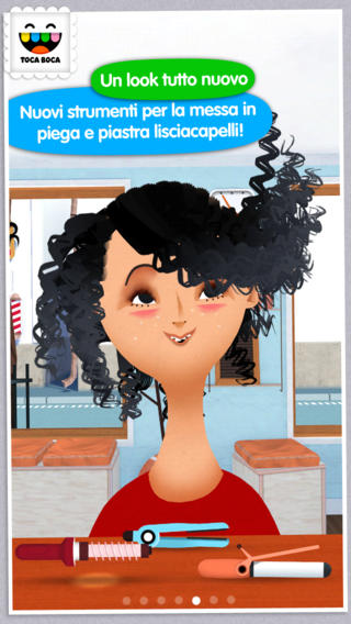 Schermata del gioco Toca Hair Salon 2 per iPad