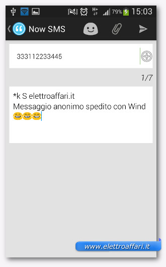 Inviare SMS anonimi con WInd