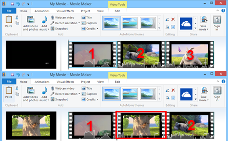 video in windows movie maker