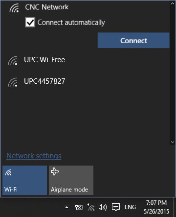 scegliere la connessione wireless