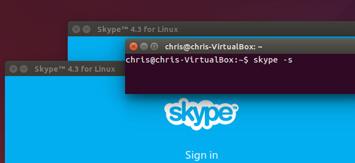 usare skype con piu account contemporaneamente su linux