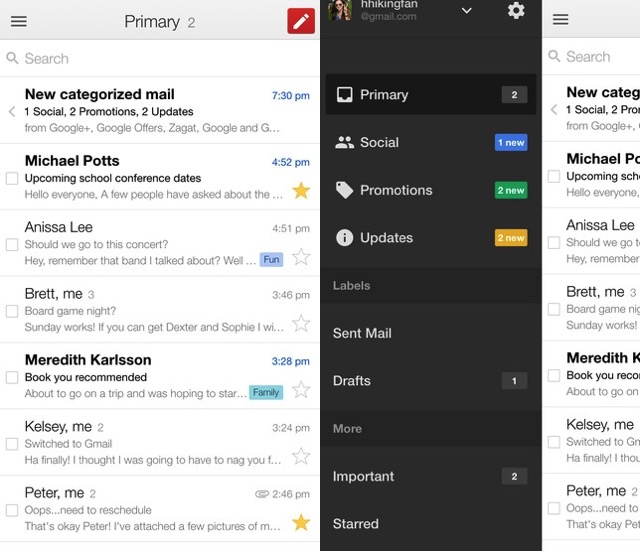 App mail per iPhone - Gmail e Inbox