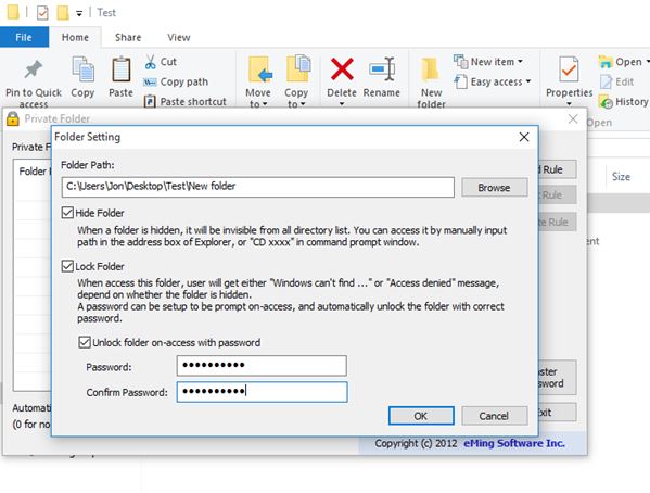 5 Software Free per Criptare e Proteggere File con Password - Private Folder