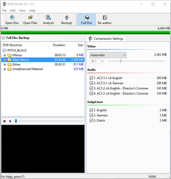 4 Programmi Gratis per Rippare DVD su Windows 10 - DVD Shrink