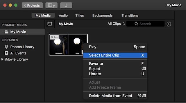 Eliminare audio da video su Mac