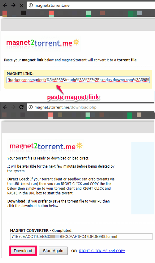 Magnet2Torrent by Seedbox